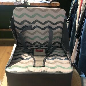 Gray Chevron Booster Seat